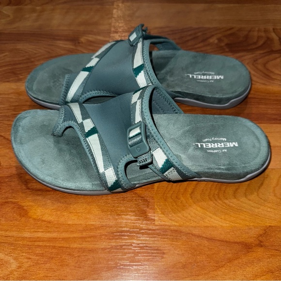 Merrell District Muri Wrap Mineral Walking Slip On Sandals Women’s Sz 11 Green - Picture 2 of 6